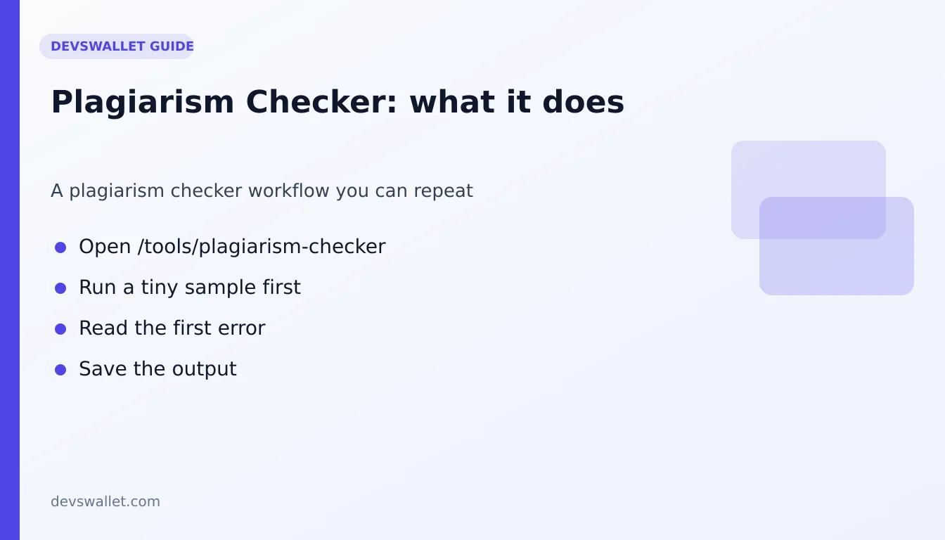 Plagiarism Checker workflow diagram for plagiarism checker