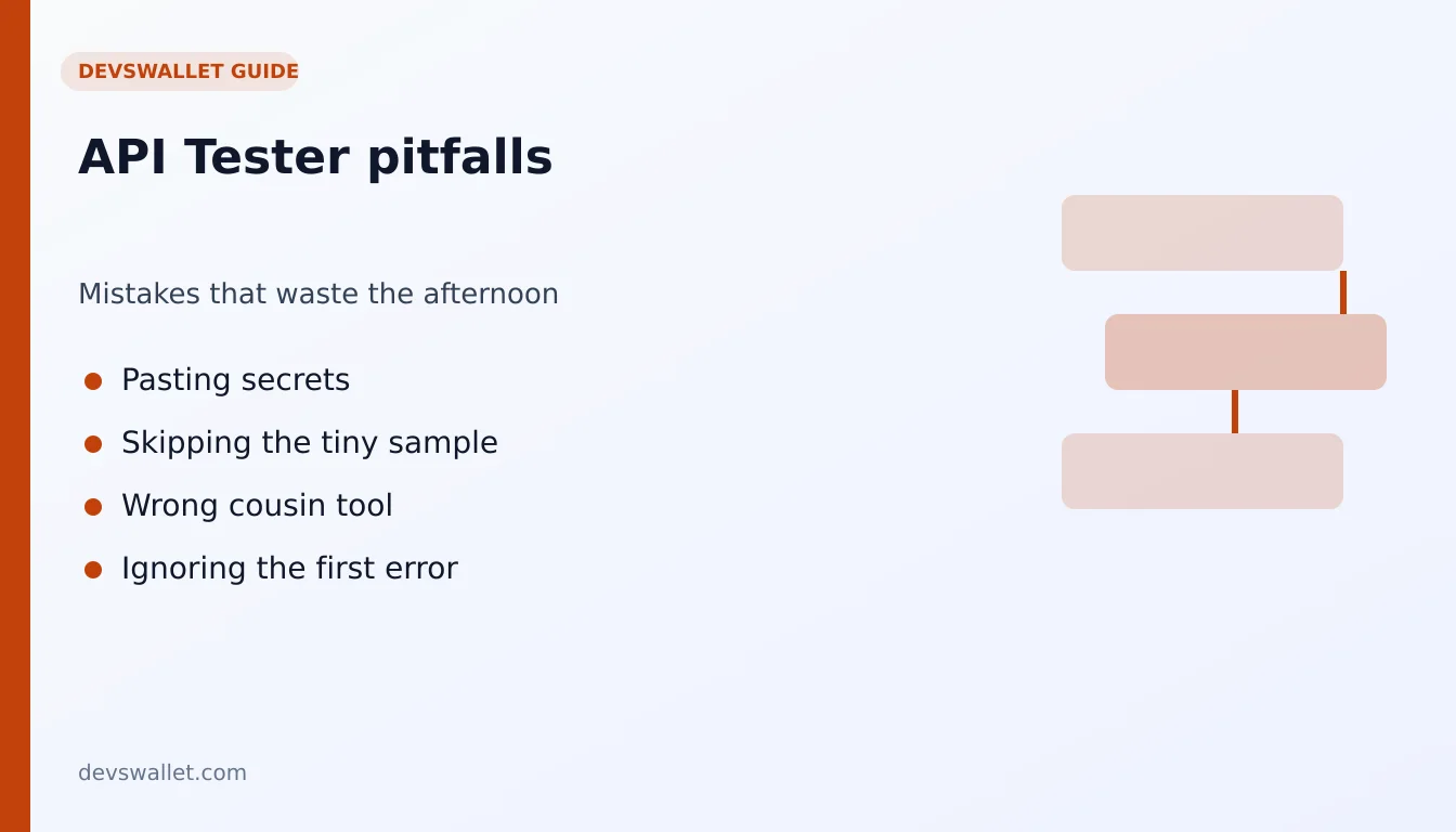 API Tester common mistakes illustration for api tester