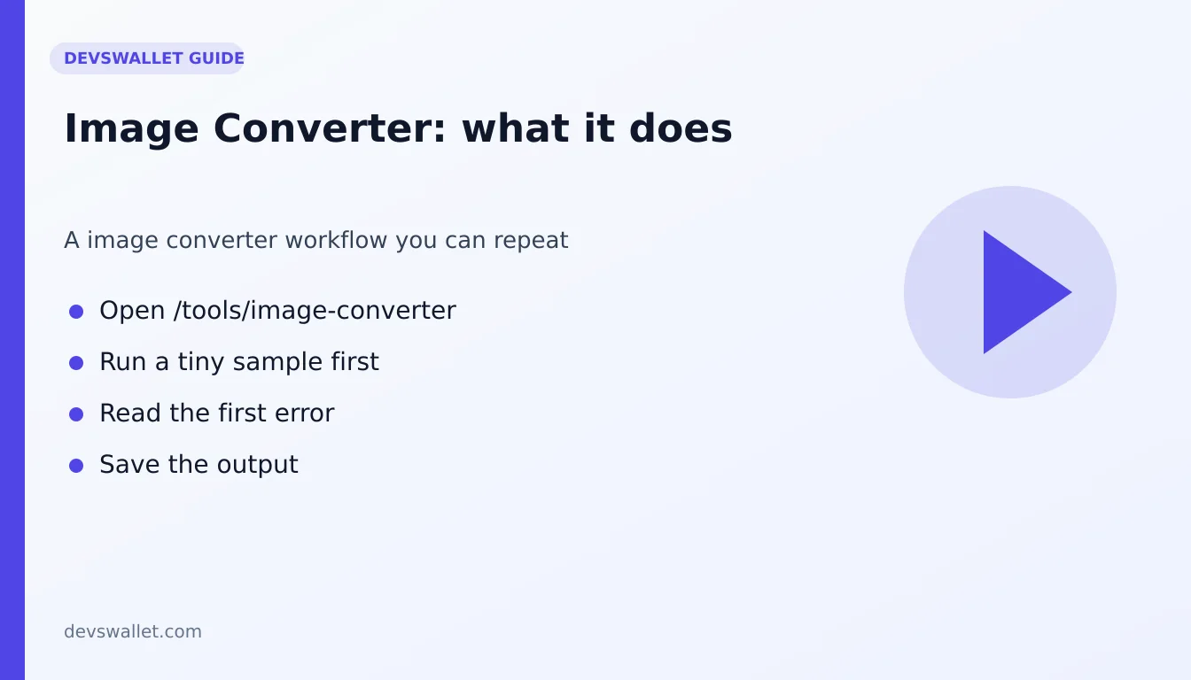 Image Converter workflow diagram for image converter