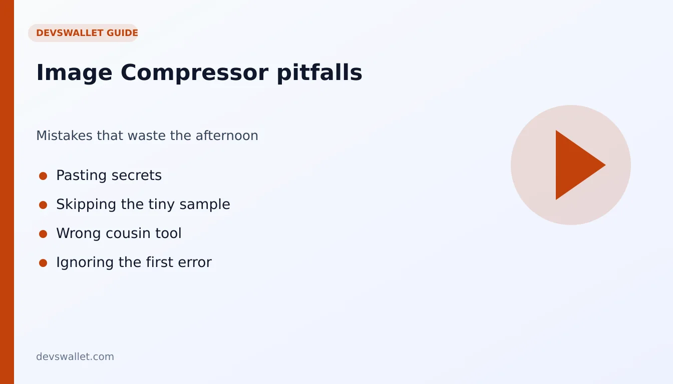 Image Compressor common mistakes illustration for image compressor