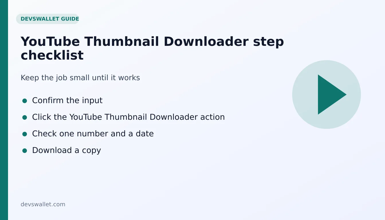 YouTube Thumbnail Downloader step-by-step checklist for youtube thumbnail downloader