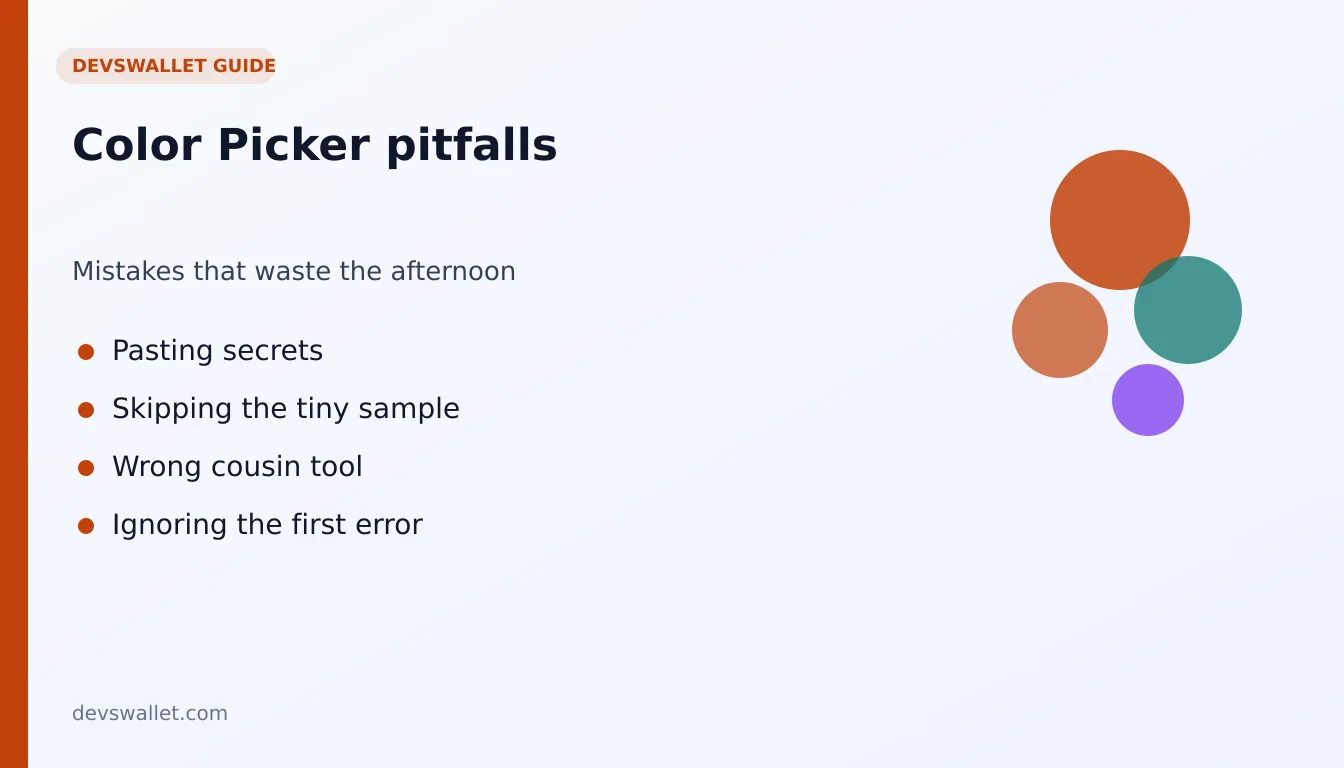 Color Picker common mistakes illustration for color picker