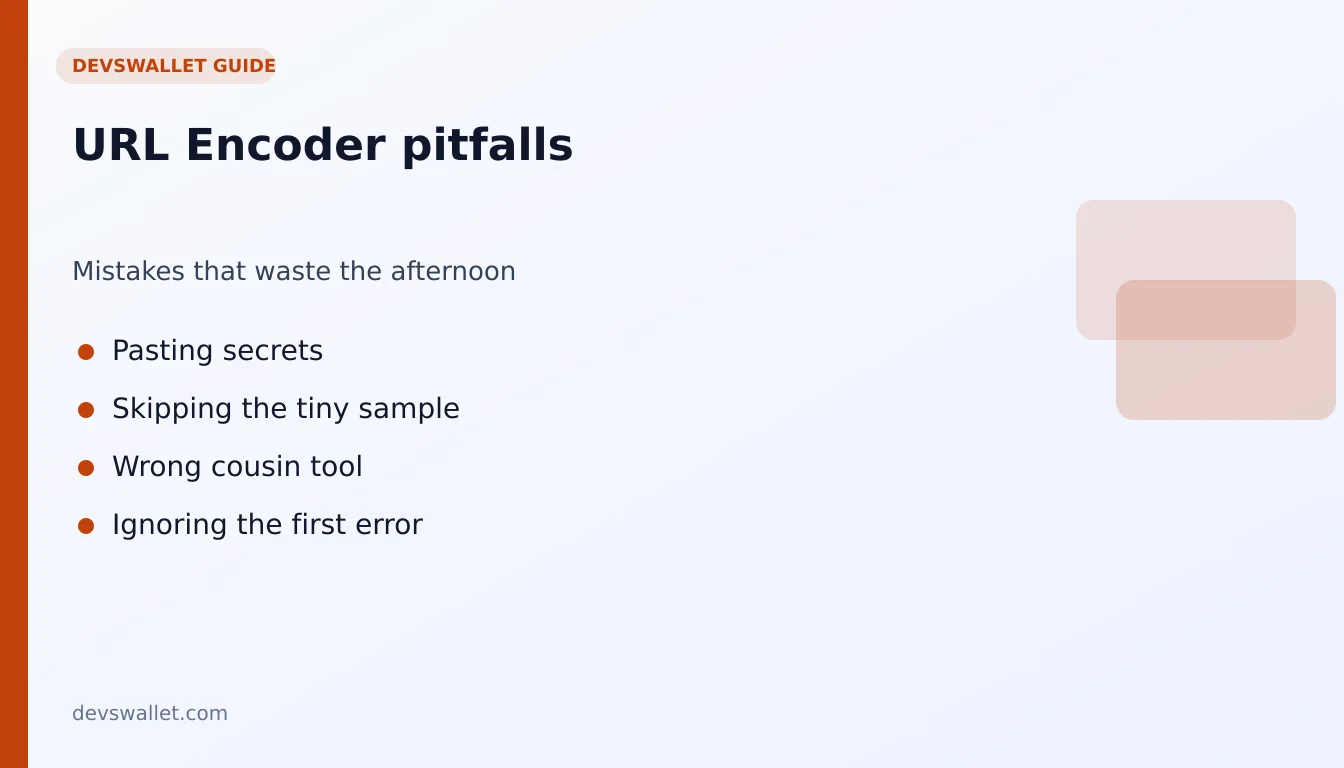 URL Encoder common mistakes illustration for url encoder