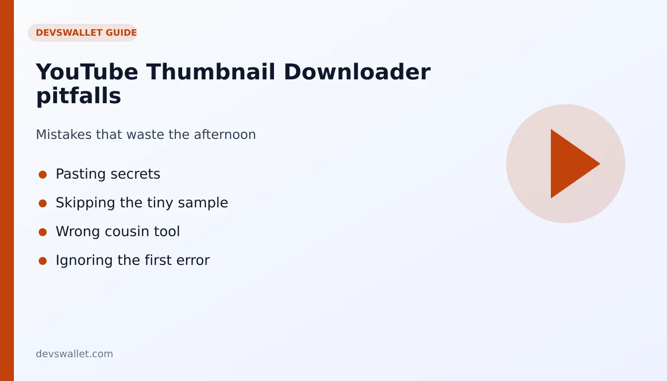 YouTube Thumbnail Downloader common mistakes illustration for youtube thumbnail downloader