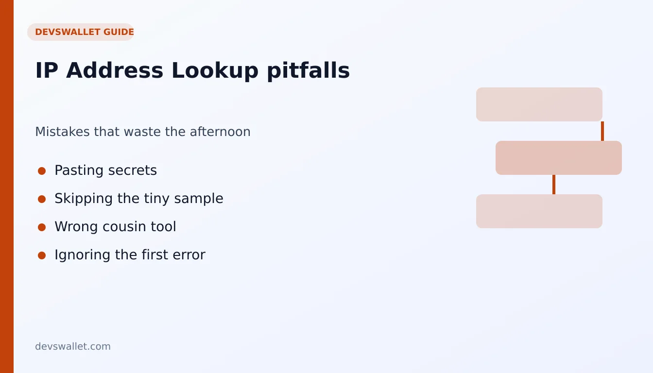 IP Address Lookup common mistakes illustration for ip lookup